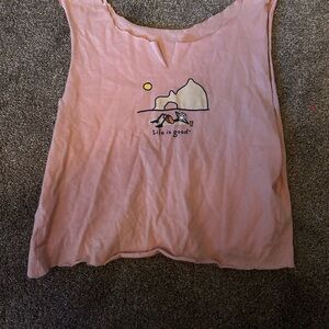 Life is Good Pink Tank Top